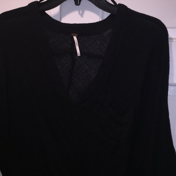 Free People rayon gauze black blouse - Picture 2 of 5